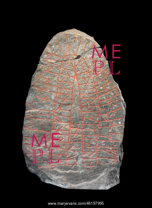 : Runestone, National Museum of Denmark, Copenhagen, Denmark : Runestone, National Museum of Denmark, Copenhagen, Denmark
