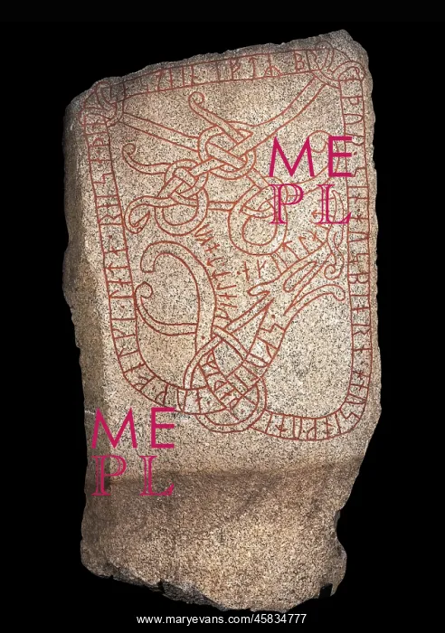: Runestone, Swedish History Museum, Stockholm, Sweden : Runestone, Swedish History Museum, Stockholm, Sweden