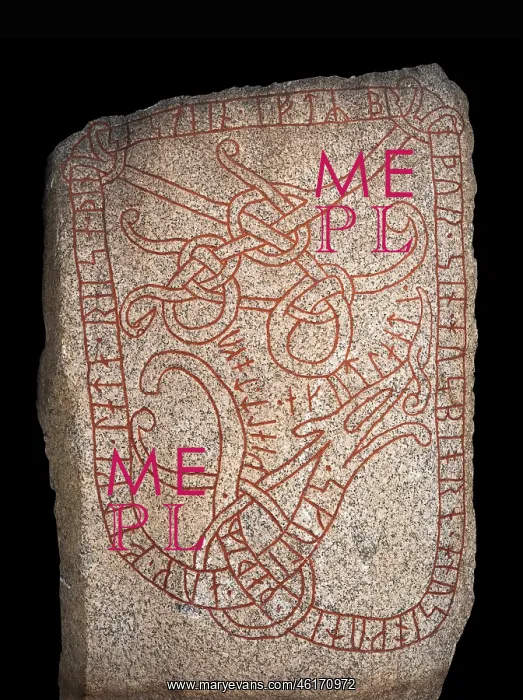 : Runestone, Swedish History Museum, Stockholm, Sweden : Runestone, Swedish History Museum, Stockholm, Sweden