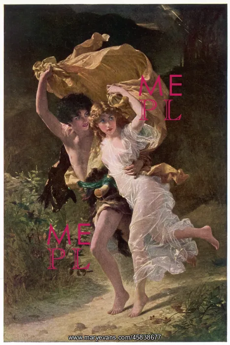 : RUNNING FROM RAIN 1880 : RUNNING FROM RAIN 1880