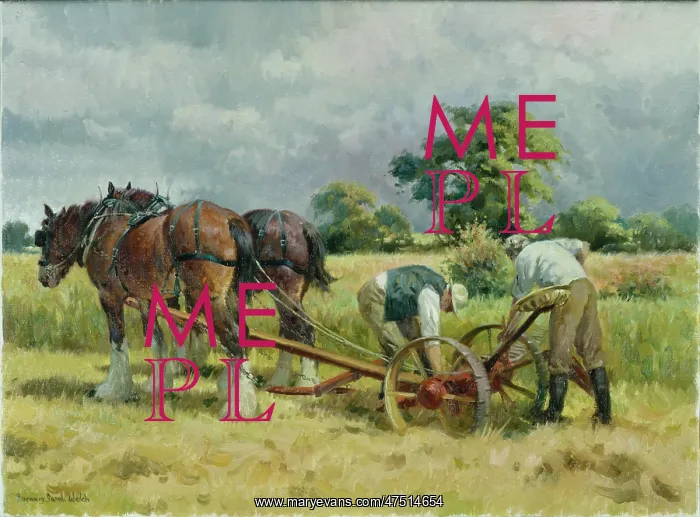 : Running Repairs ' two horses & two figures : Running Repairs ' two horses & two figures