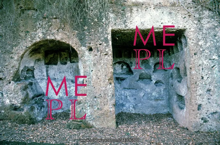  : Rupestrian necropolis in Sutri, Italy