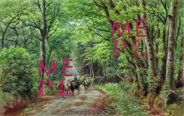 : Rural scene with cattle, Hindhead, Surrey : Rural scene with cattle, Hindhead, Surrey