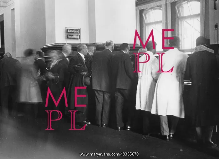 : Rush of depositors, 1931 : Rush of depositors, 1931
