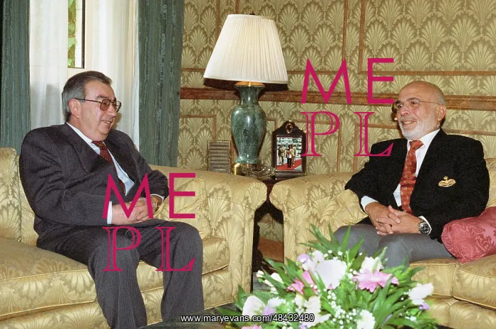 : Russia Foreign Minister Primakov and King Hussein : Russia Foreign Minister Primakov and King Hussein