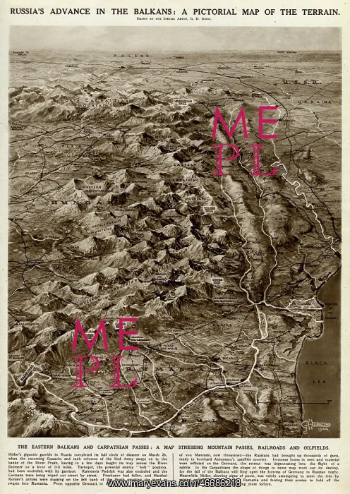 : Russian advance in Balkans by G. H. Davis : Russian advance in Balkans by G. H. Davis
