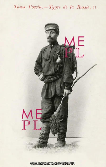  : Russian Chimneysweep with his broom and rope