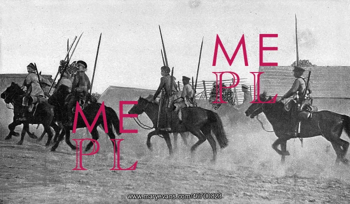 : Russian Cossack soldiers, eastern front, WW1 : Russian Cossack soldiers, eastern front, WW1