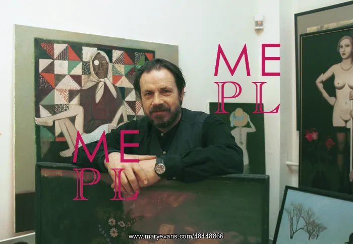 : Russian deaf-and-dumb painter Andrei Averyanov, 1999 : Russian deaf-and-dumb painter Andrei Averyanov, 1999