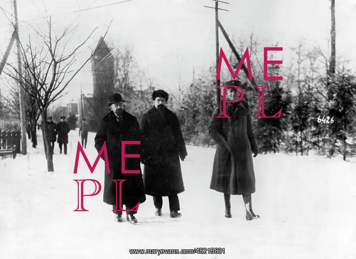 : Russian delegates Joffe and Kameneff in Brest-Litovsk, 1918 : Russian delegates Joffe and Kameneff in Brest-Litovsk, 1918