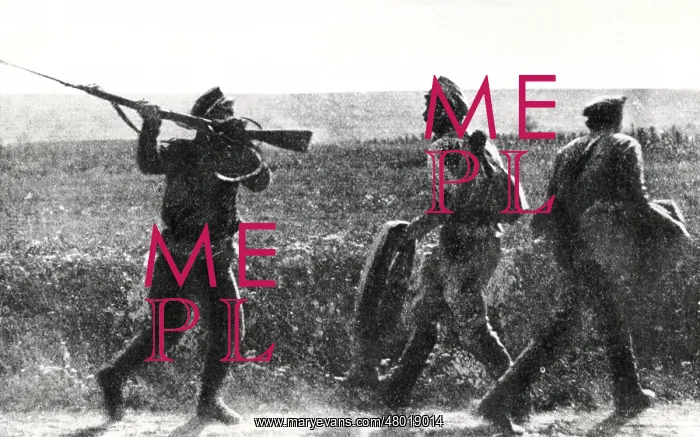 : Russian deserters forced back, WW1 : Russian deserters forced back, WW1