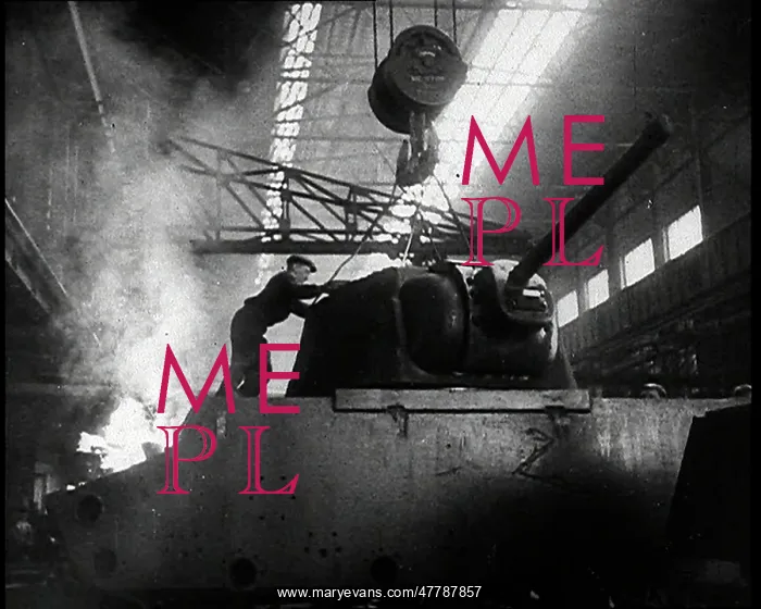 : A Russian Factory Worker Working on a Tank Turret : A Russian Factory Worker Working on a Tank Turret