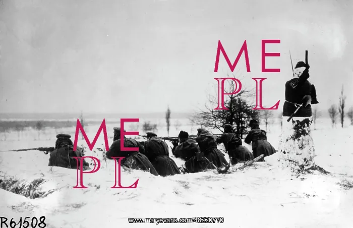 : Russian infantry detachment in the snow : Russian infantry detachment in the snow