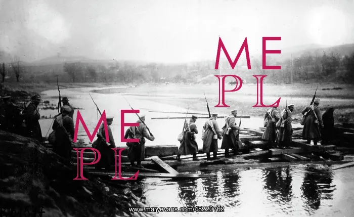 : Russian infantry on a river : Russian infantry on a river
