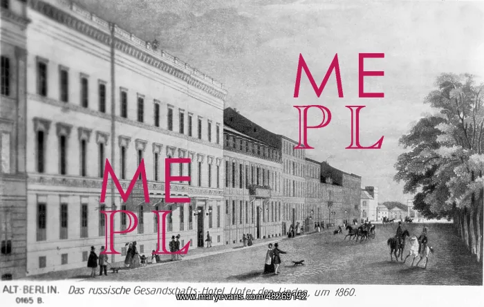 : Russian legation hotel in Berlin, around 1860 : Russian legation hotel in Berlin, around 1860