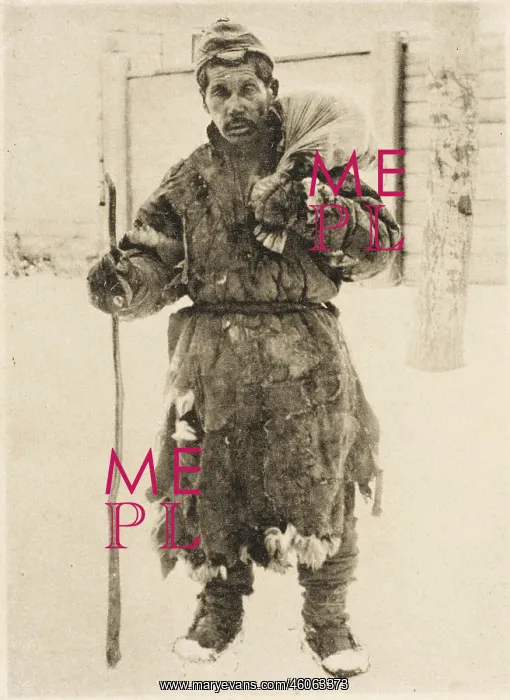 : Russian man in the snow : Russian man in the snow