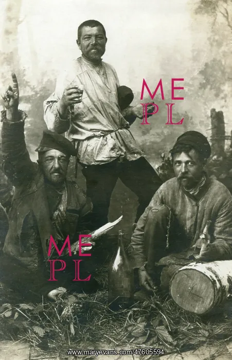: Three Russian men in a studio photo : Three Russian men in a studio photo