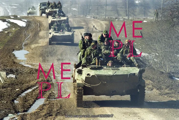  : Russian military column in Chechnya, 2000
