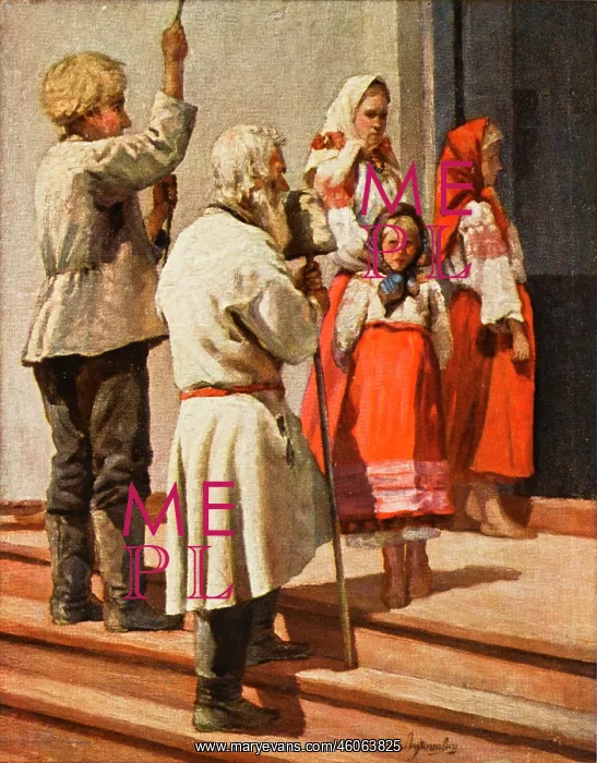 : Russian peasants at Easter : Russian peasants at Easter
