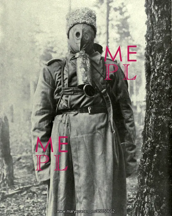 : Russian primitive type of gas mask used in WW1 : Russian primitive type of gas mask used in WW1