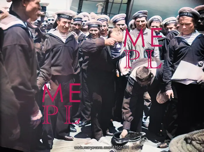  : Russian sailors drinking grog rations in the Russian Navy