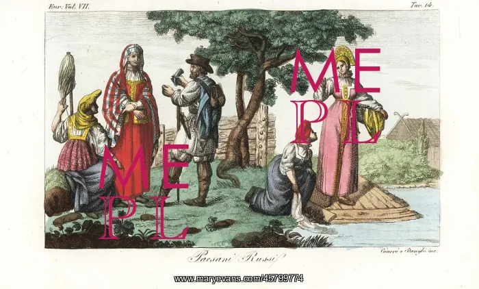 : Russian serfs or peasantry, 18th century : Russian serfs or peasantry, 18th century