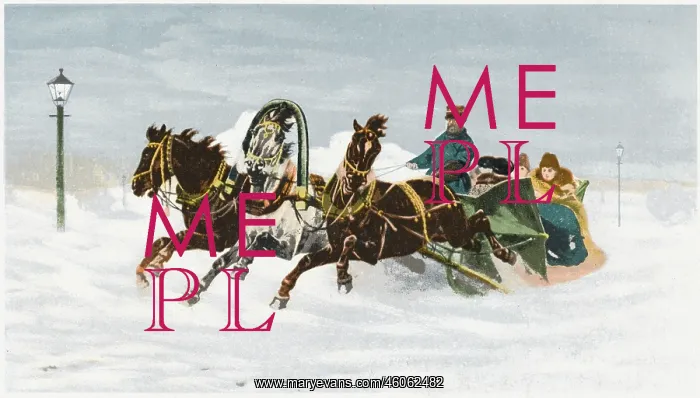 : Russian troika in the snow : Russian troika in the snow