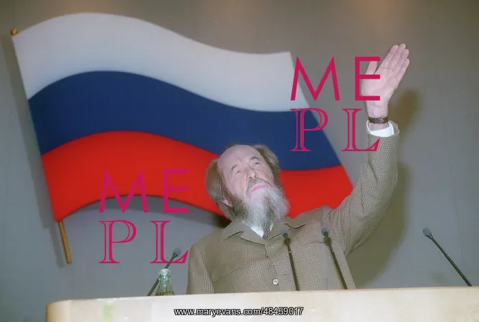 : Russian writer Alexander Solzhenitsyn speaks in : Russian writer Alexander Solzhenitsyn speaks in