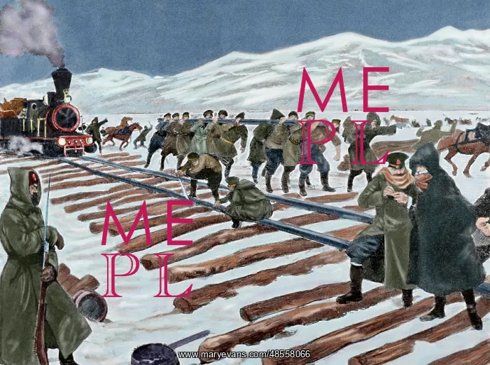 : Russo-Japanese War (1904-1905). Construction of a railroad a : Russo-Japanese War (1904-1905). Construction of a railroad a