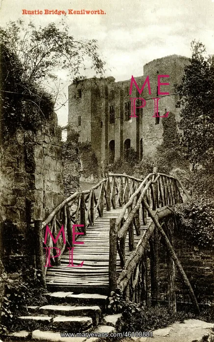 : Rustic Bridge, Kenilworth Castle, Warwickshire : Rustic Bridge, Kenilworth Castle, Warwickshire