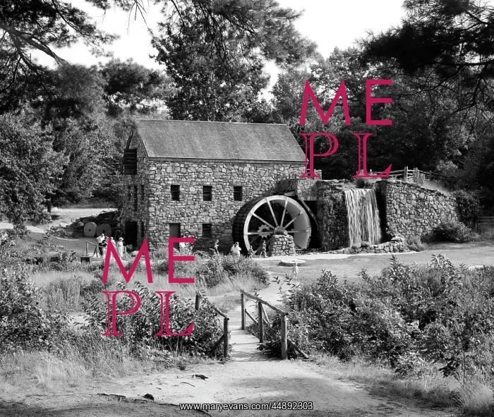 : Rustic Grist Mill With Stone Structure : Rustic Grist Mill With Stone Structure