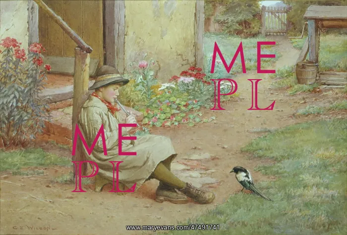 : A Rustic Musician ' boy playing a pipe : A Rustic Musician ' boy playing a pipe