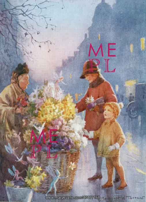: The Rustle of Spring ' girls buying flowers : The Rustle of Spring ' girls buying flowers