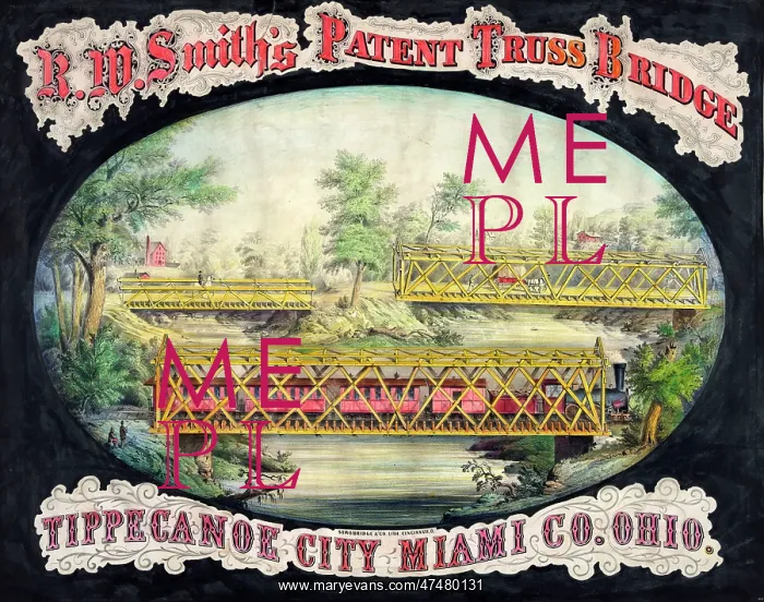 : R.W. Smith's patent truss bridge, Tippecanoe City, Miami Co : R.W. Smith's patent truss bridge, Tippecanoe City, Miami Co