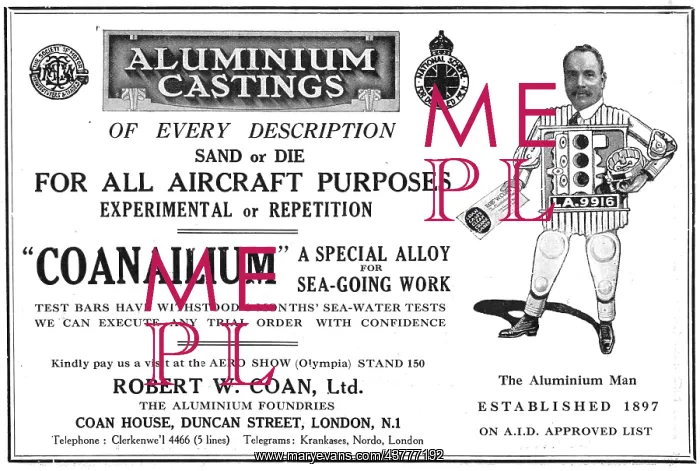: R.W.Coan Aluminium Castings. Coanalium : R.W.Coan Aluminium Castings. Coanalium
