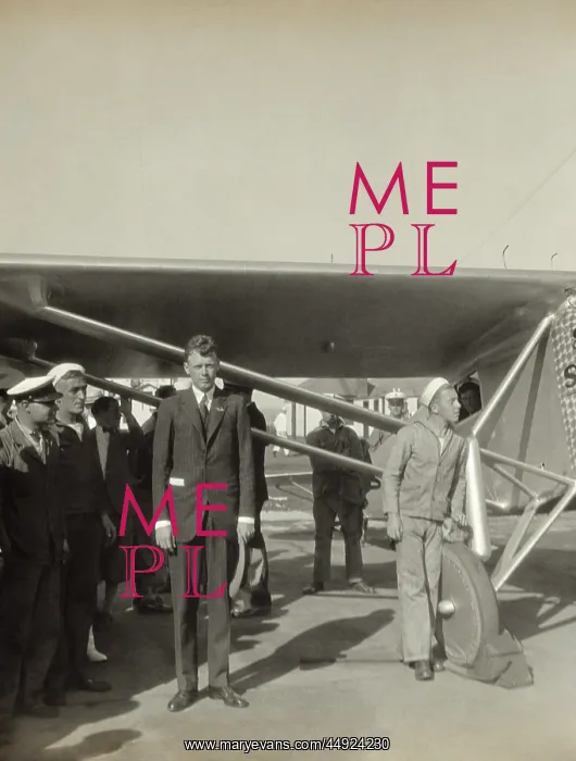 : Ryan NYP. 3D Stereoscopic Image, Charles A. Lindbergh Standing Next to Spirit of St Louis : Ryan NYP. 3D Stereoscopic Image, Charles A. Lindbergh Standing Next to Spirit of St Louis