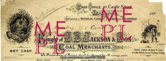 : S B Jackson & Son, Coal Merchants, Liverpool : S B Jackson & Son, Coal Merchants, Liverpool