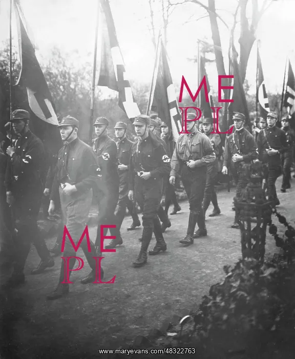 : SA men at a funeral, 1928 : SA men at a funeral, 1928
