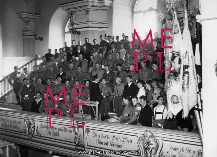 : SA men in the singing choir, 1934 : SA men in the singing choir, 1934