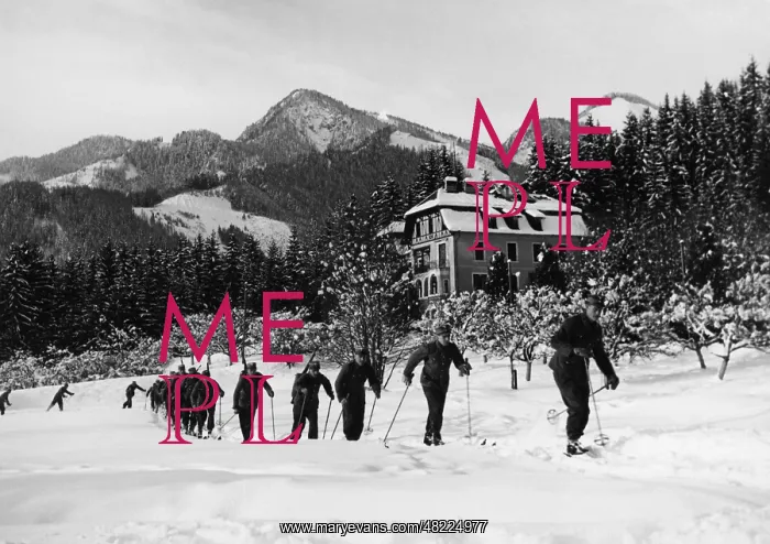 : SA men during ski mountaineering, undated : SA men during ski mountaineering, undated