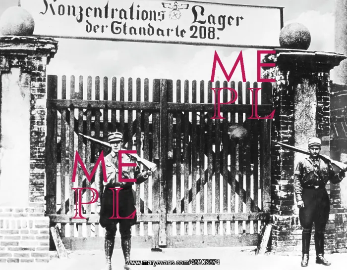 : SA posts in front of the Oranienburg concentration camp, 193 : SA posts in front of the Oranienburg concentration camp, 193