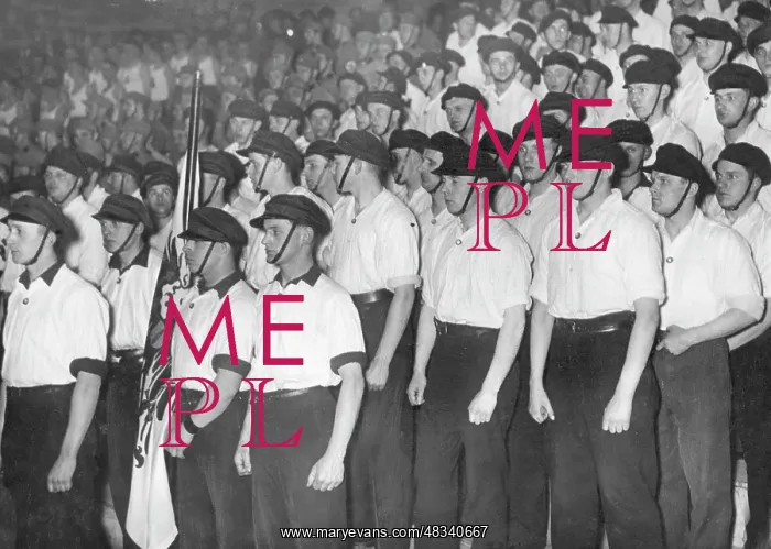 : SA-Sturm at a NSDAP event in Berlin, 1932 : SA-Sturm at a NSDAP event in Berlin, 1932
