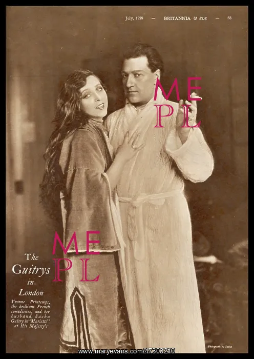 : Sacha Guitry and wife : Sacha Guitry and wife