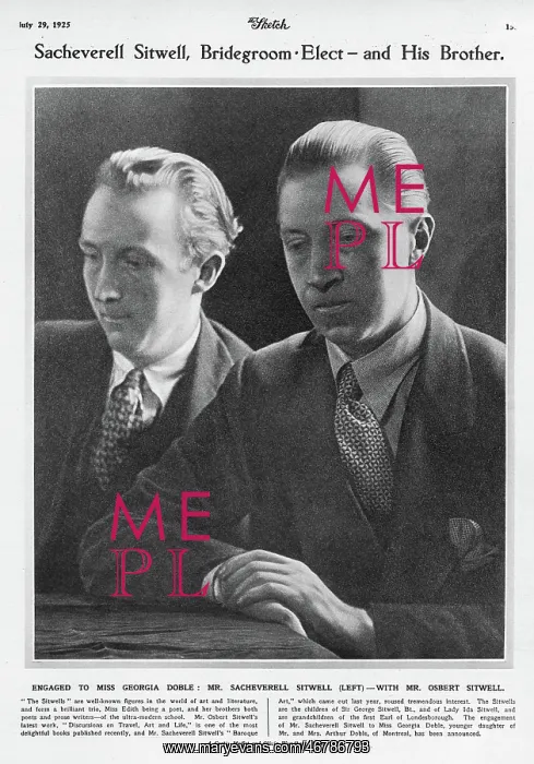 : Sacheverell and Osbert Sitwell : Sacheverell and Osbert Sitwell