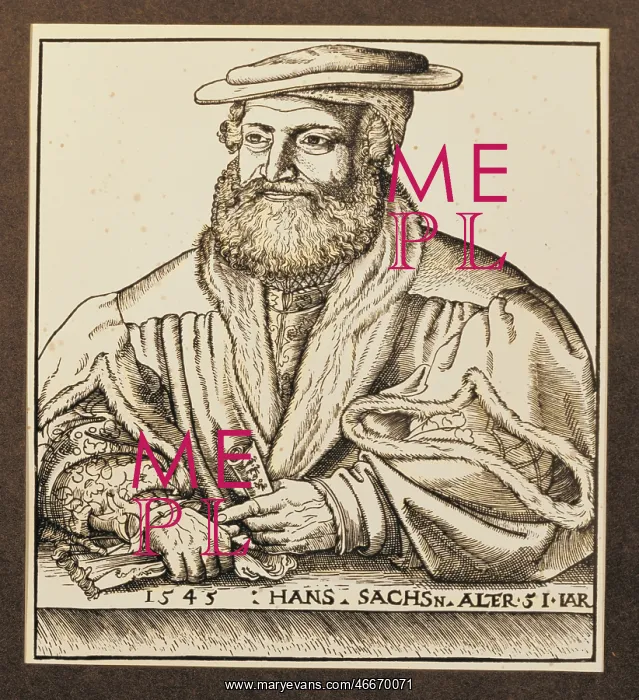: Sachs, Hans, 5.11.1494 - 19.1.1576, German author : Sachs, Hans, 5.11.1494 - 19.1.1576, German author