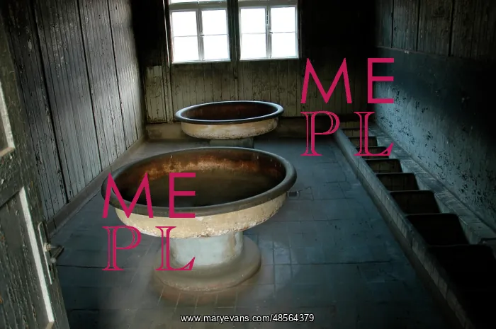: Sachsenhausen concentration camp. Wash up area. Germany : Sachsenhausen concentration camp. Wash up area. Germany