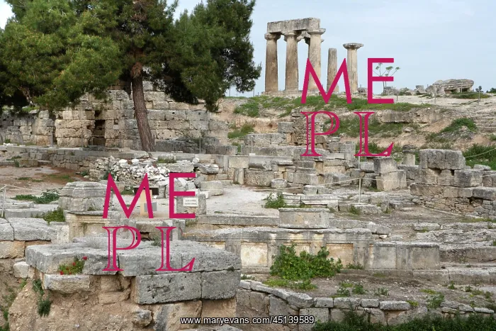 : Sacred Spring and Temple of Apollo, Corinth : Sacred Spring and Temple of Apollo, Corinth