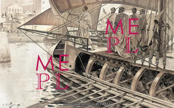 : The sacred trireme arrives at Tyre : The sacred trireme arrives at Tyre