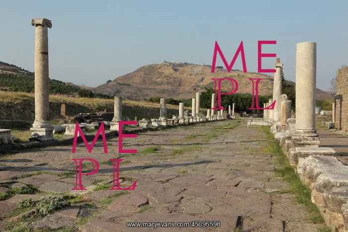 : Sacred Way, Asclepium, Pergamon, Bergama, Izmir, Turkey : Sacred Way, Asclepium, Pergamon, Bergama, Izmir, Turkey