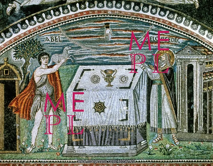 : Sacrifice of Abel and Melchizedek (538-545 AD). Basilica of : Sacrifice of Abel and Melchizedek (538-545 AD). Basilica of